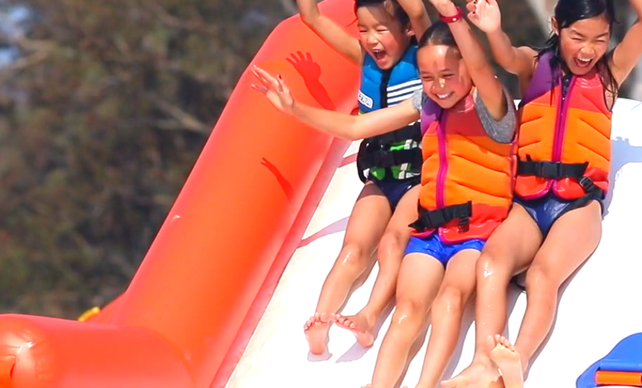 Climbing, Sliding, and Bouncing at Canberra Aqua Park